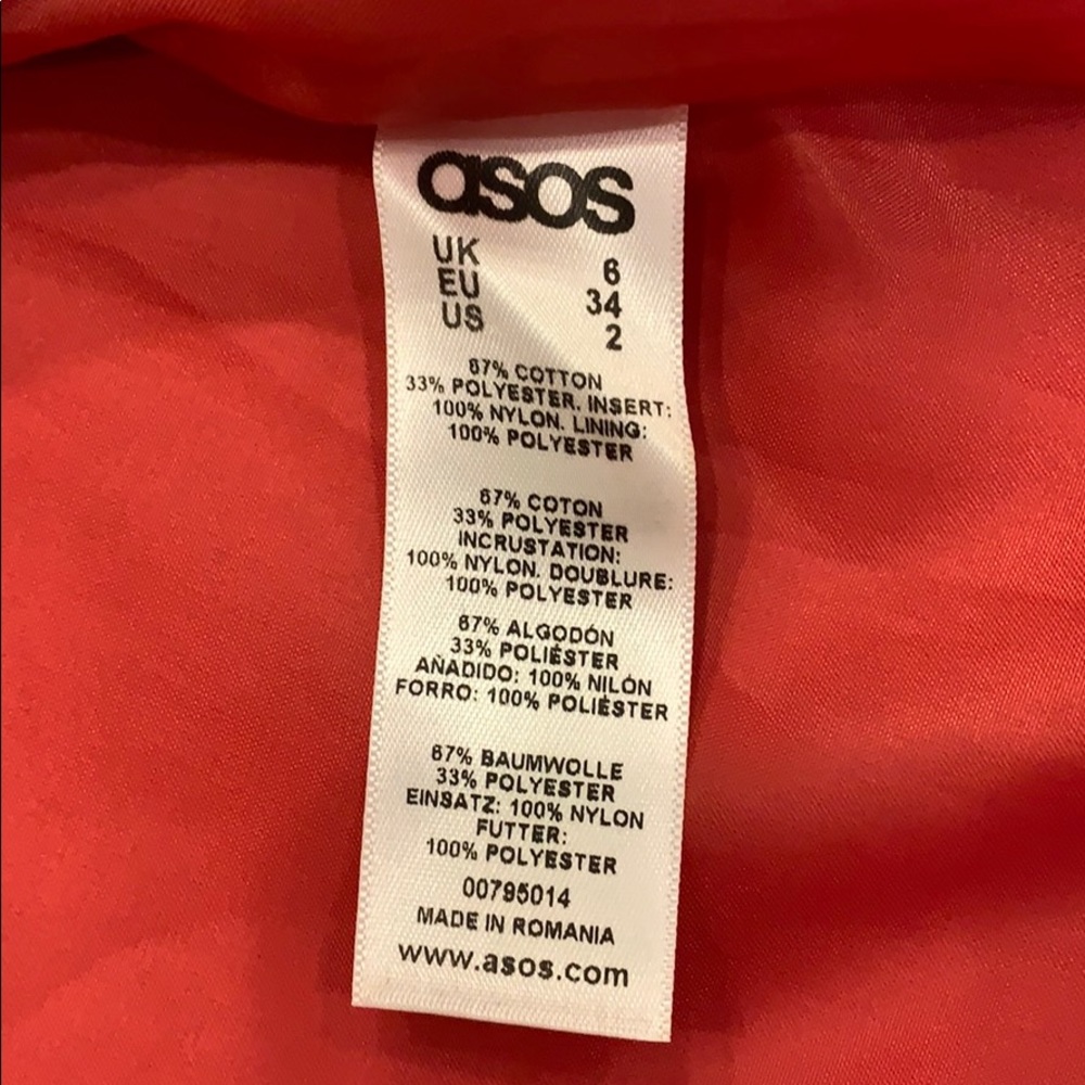 ASOS Tulip Dress in Butterfly Textured Fabric - Picture 8 of 9
